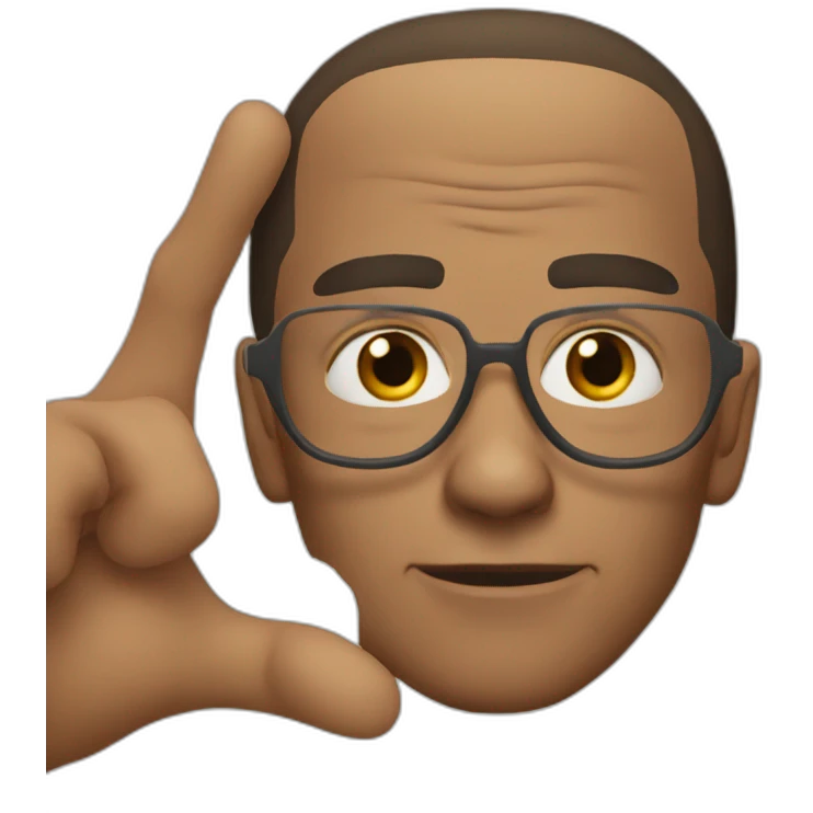 Gustavo Fring with half of his face missing making a heart with his hands emoji