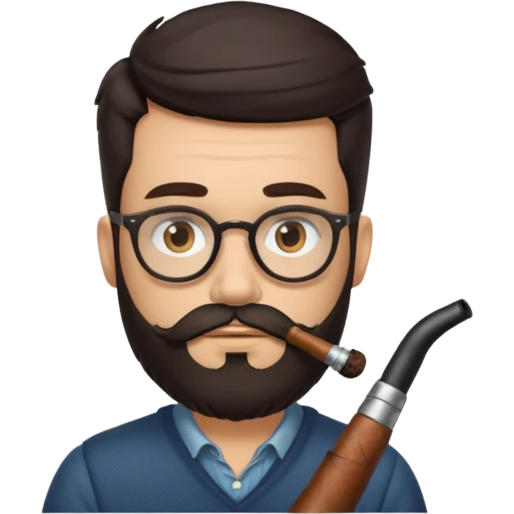 Hipster pipe emoji