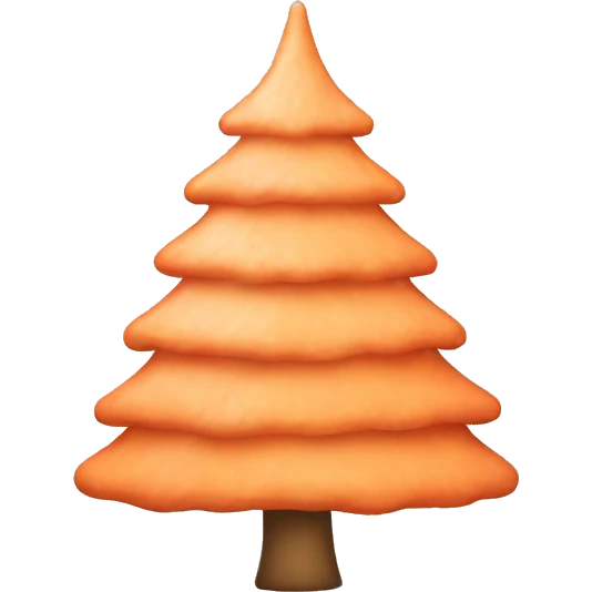 pastel orange christmas tree emoji