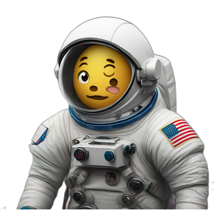 a cerdo in space astronaut emoji