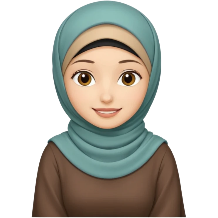 Hijabi girl sitting emoji