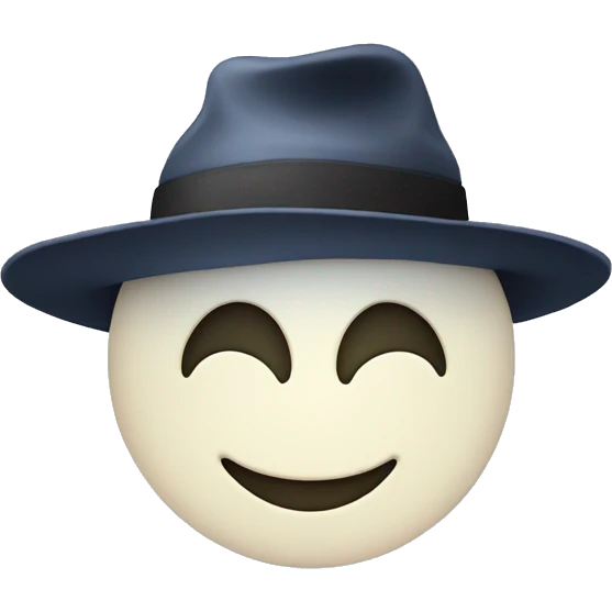 Full moon with a heart and a hat emoji
