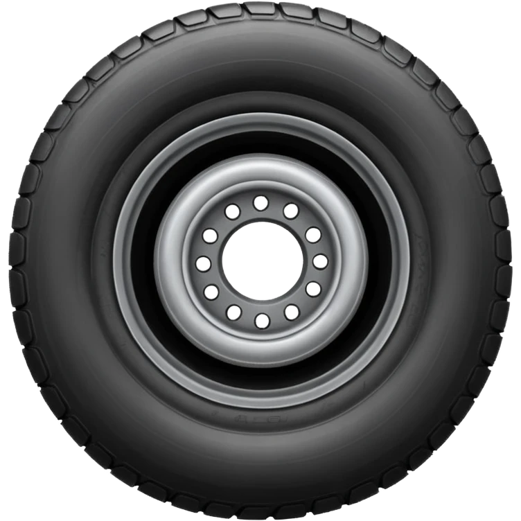 semi tire with a 2 in the center emoji