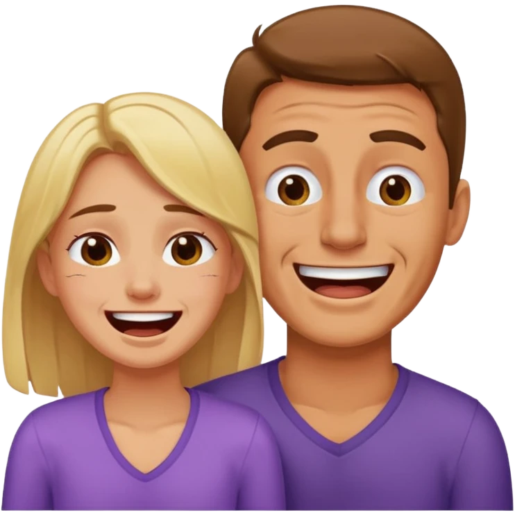 Man laughing while girl is crying  emoji