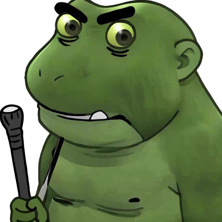 A gorilla with golf stick emoji