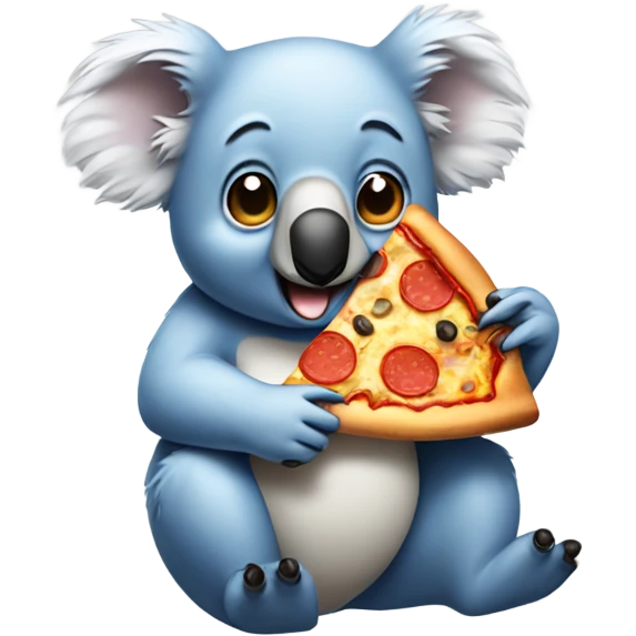  Koala eating pizza blue  emoji