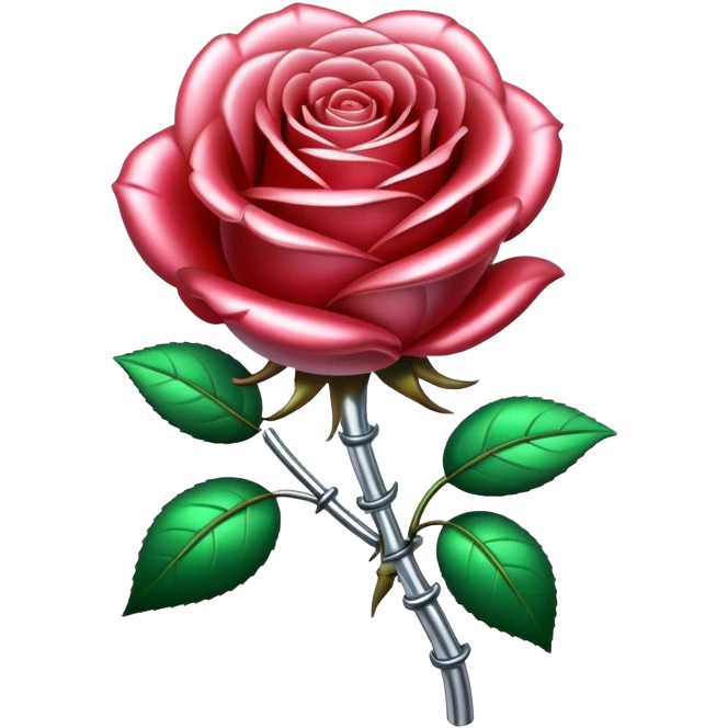 rose that grows with technology instead of nature emoji