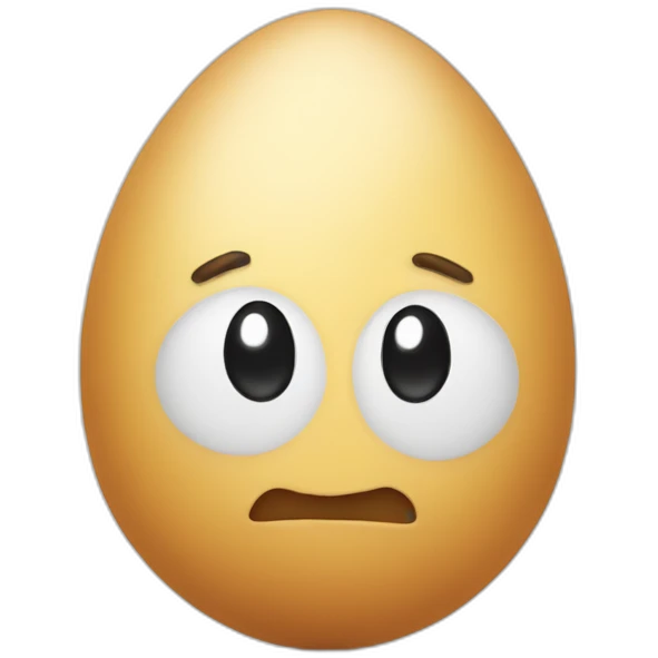 Egg with face emoji
