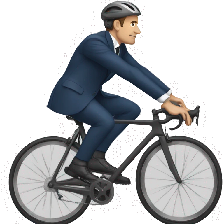 Macron sur velo emoji