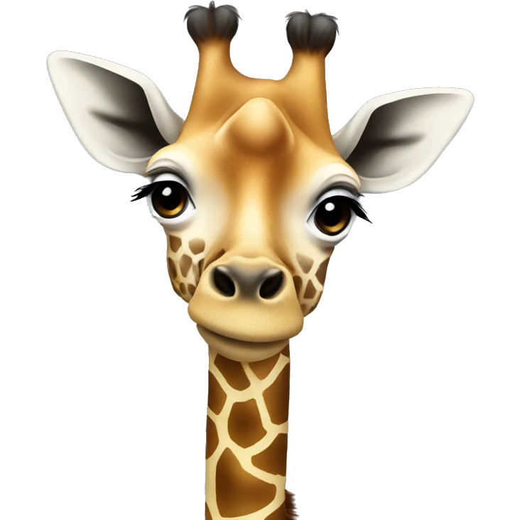 A giraffe with a pacifier at the top emoji