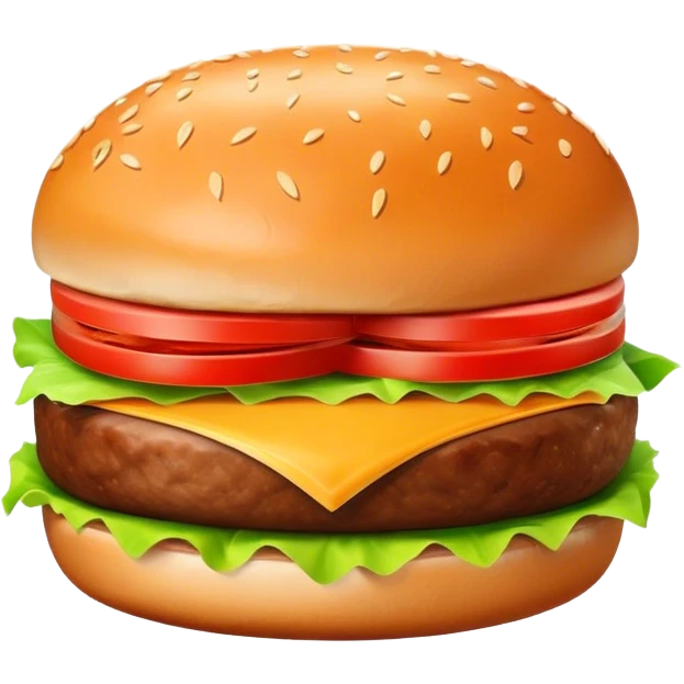 Plain burger no cheese emoji