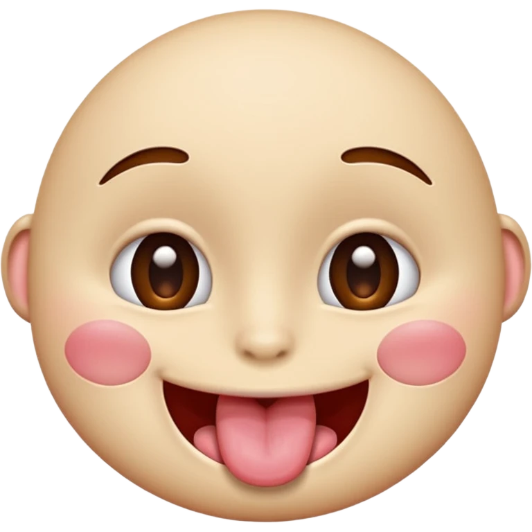 Face with tongue out, smiling and blushing and eyes rolled back  emoji