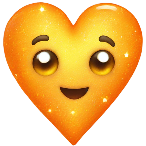 orange heart with sparkles  emoji