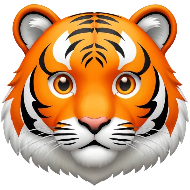 tiger face with OMG speech bubble for Twitch emote emoji