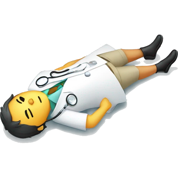 doctor lying down on floor emoji