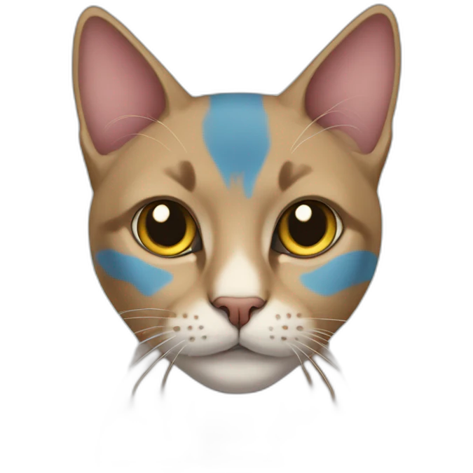 Transgender coloured cat emoji