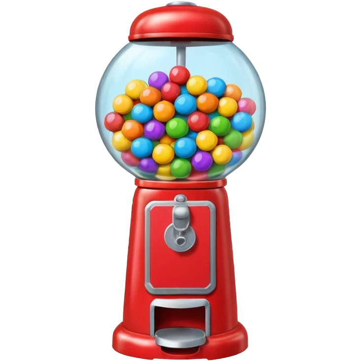 Gumball machine with gumballs emoji