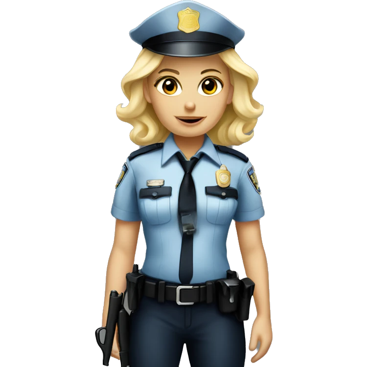 Blonde cop girl emoji
