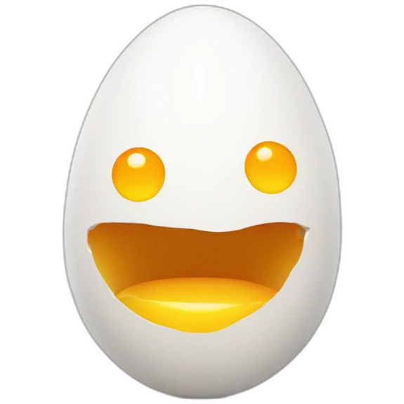 Egg with face emoji