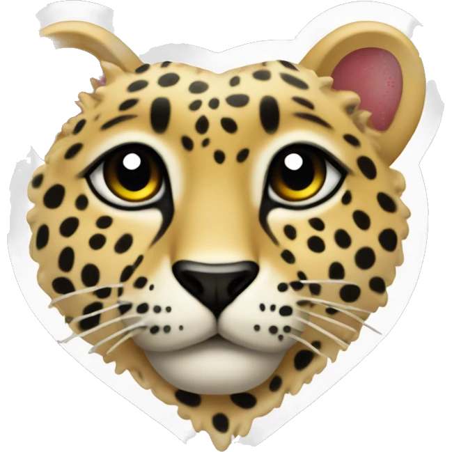 stamp Guépard heart emoji