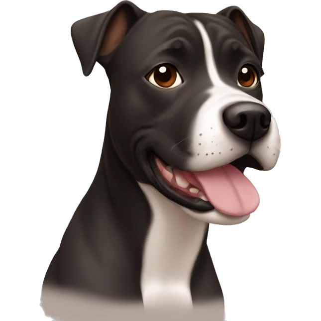 black staffie with brown hair girl emoji