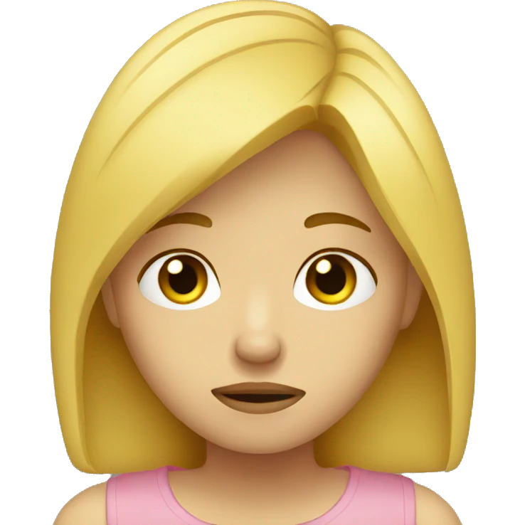sad blond emoji