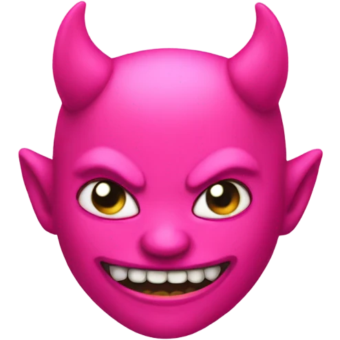 Pink devil emoji