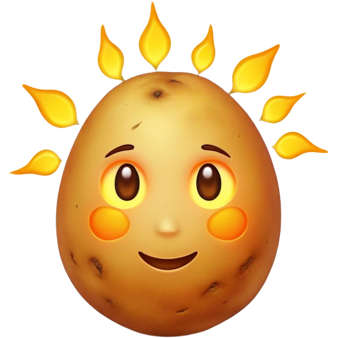 a potato sun emoji