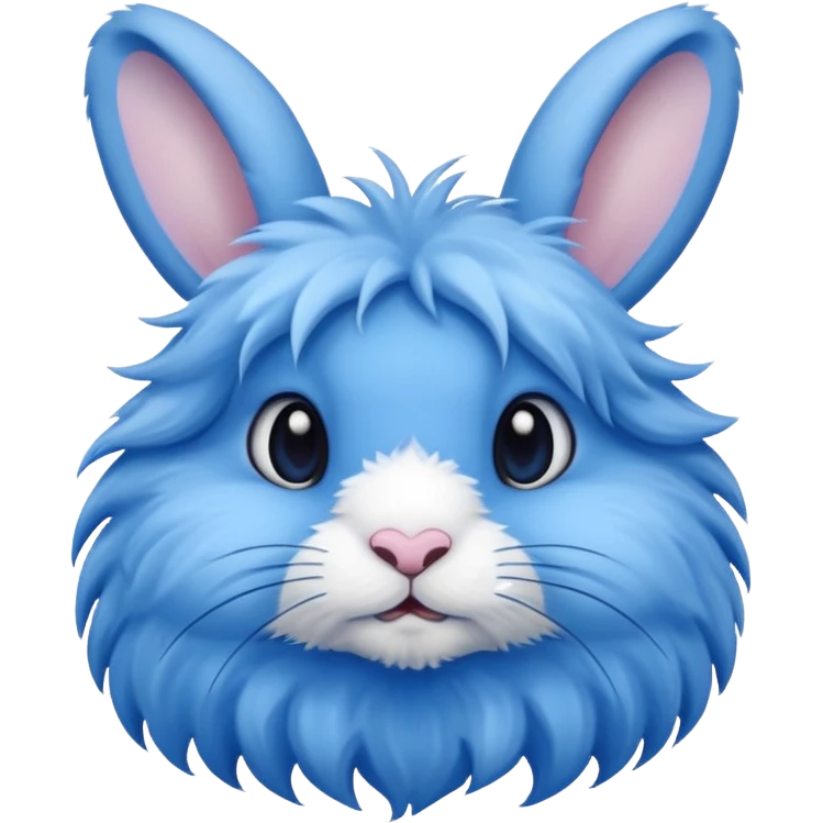 Rabbit blue brush  emoji