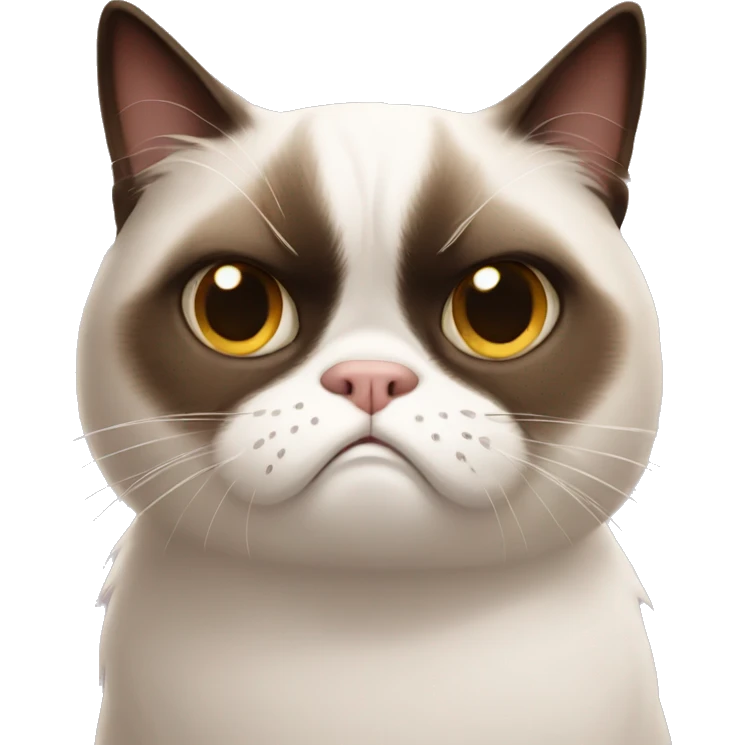 A grumpy cat emoji