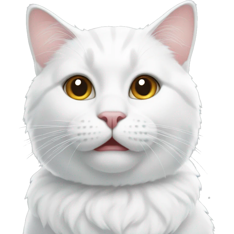 White cat with snow  emoji