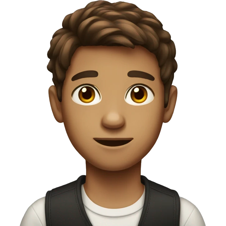 brown haired boy portrait emoji