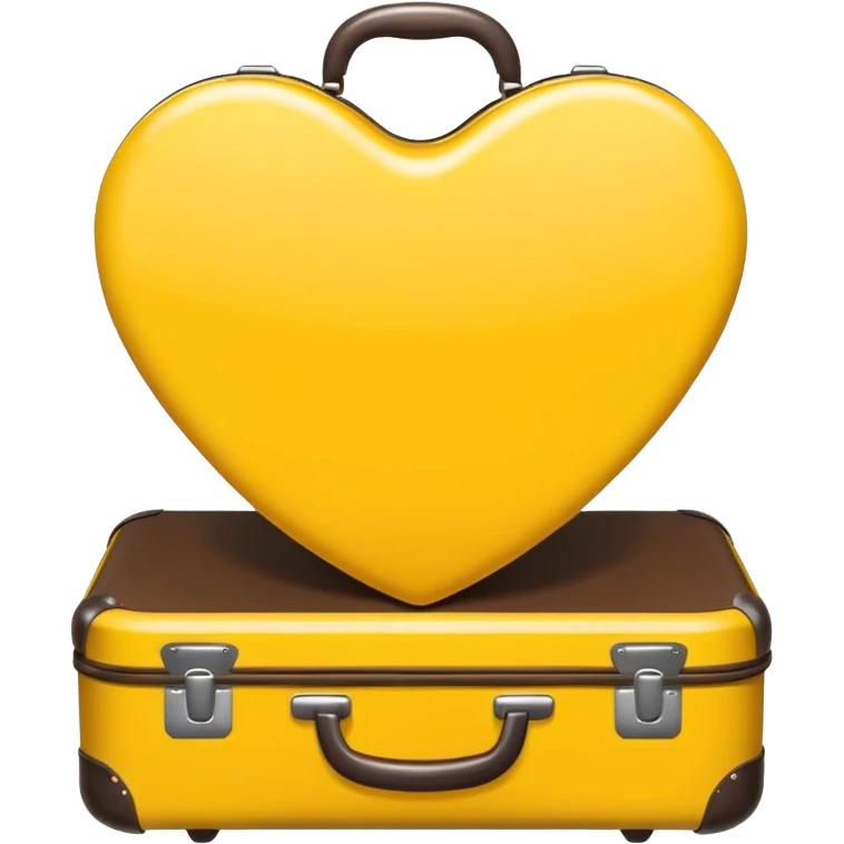 yellow heart with a suitcase emoji