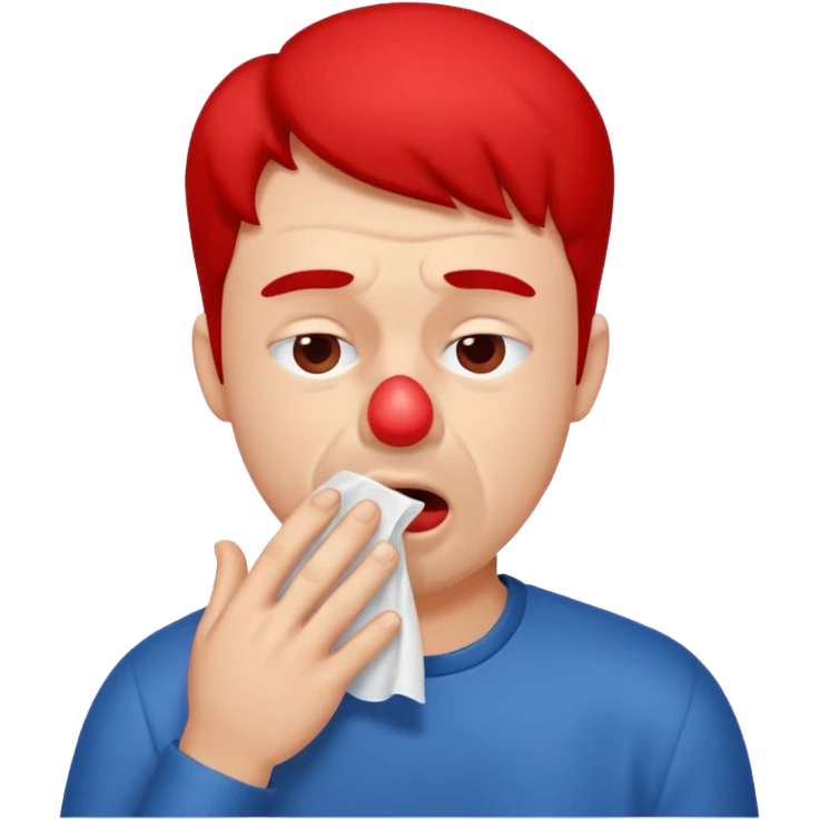 Man sneezing into tissue









 emoji