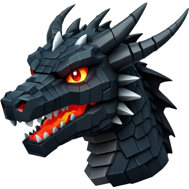Minecraft black dragon head emoji