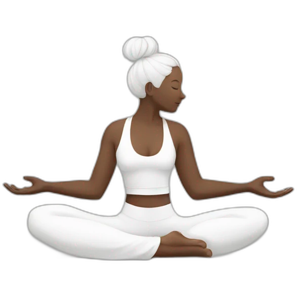 White yoga emoji