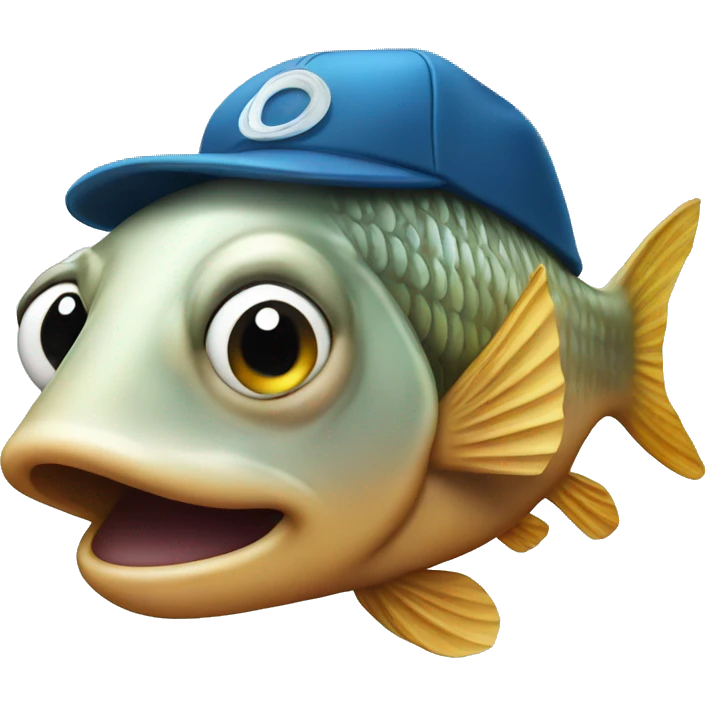 fish with cap emoji