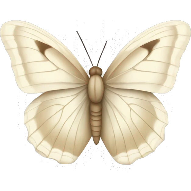White beige butterfly  emoji