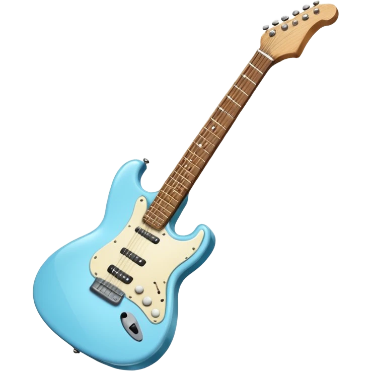 electro guitar light blue emoji