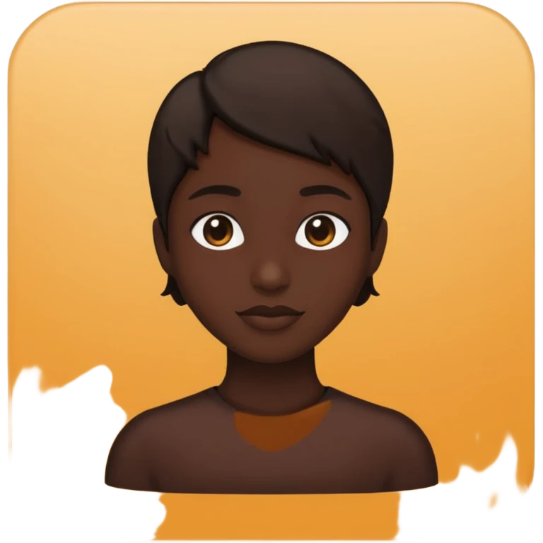 See only the shape, so no eyes, no lips, no hair. See only the silhouette. emoji