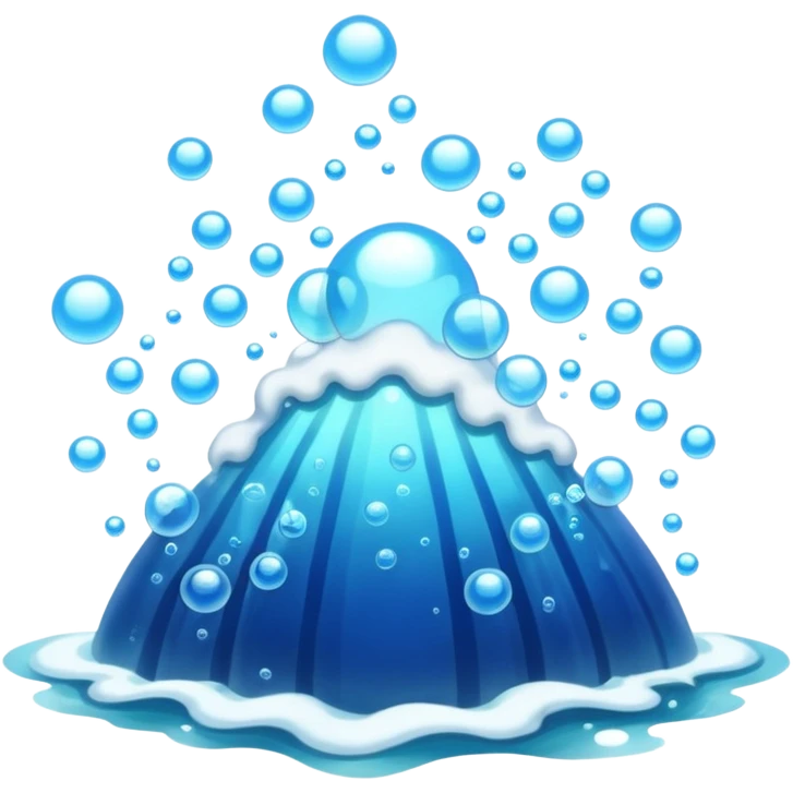 An ocean with a lot of bubbles errupting from it emoji