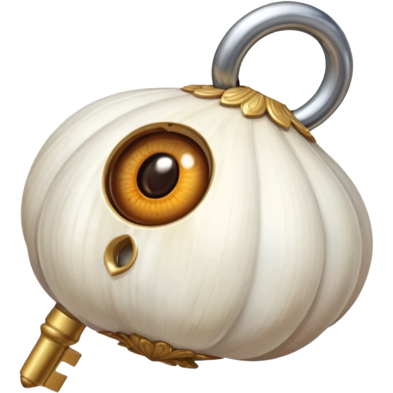 EYE KEY CHIN GARLIC emoji