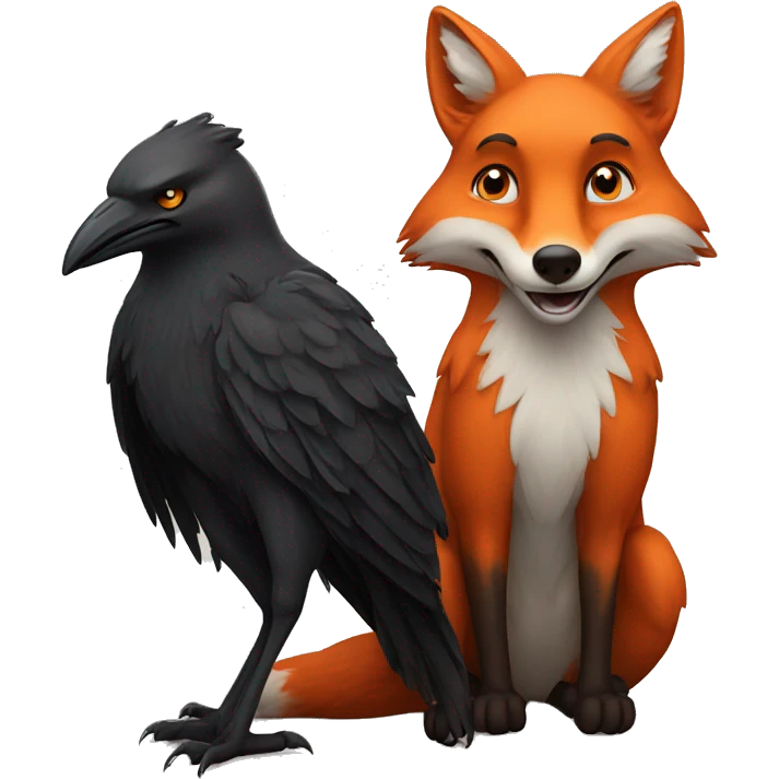 fox and crow emoji