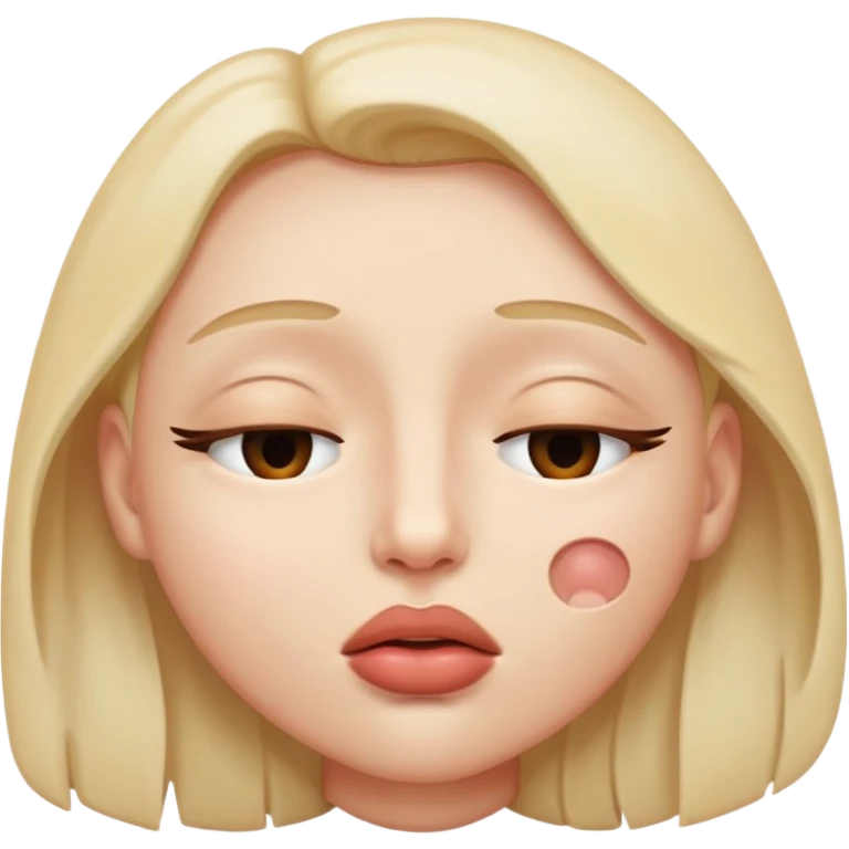 Lip bite one eye closed one eye opened  emoji