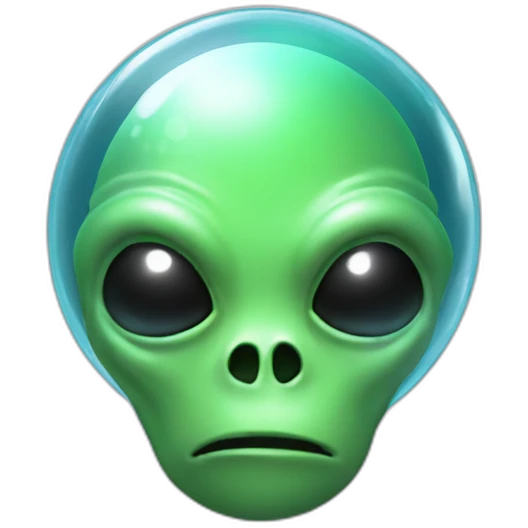 alien head in bubble emoji
