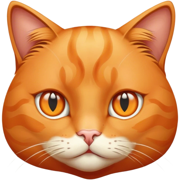 Orange cat with right eye emoji