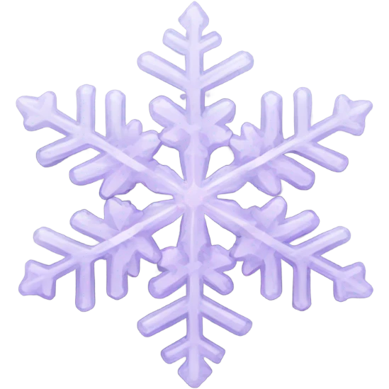 light purple snow flake emoji