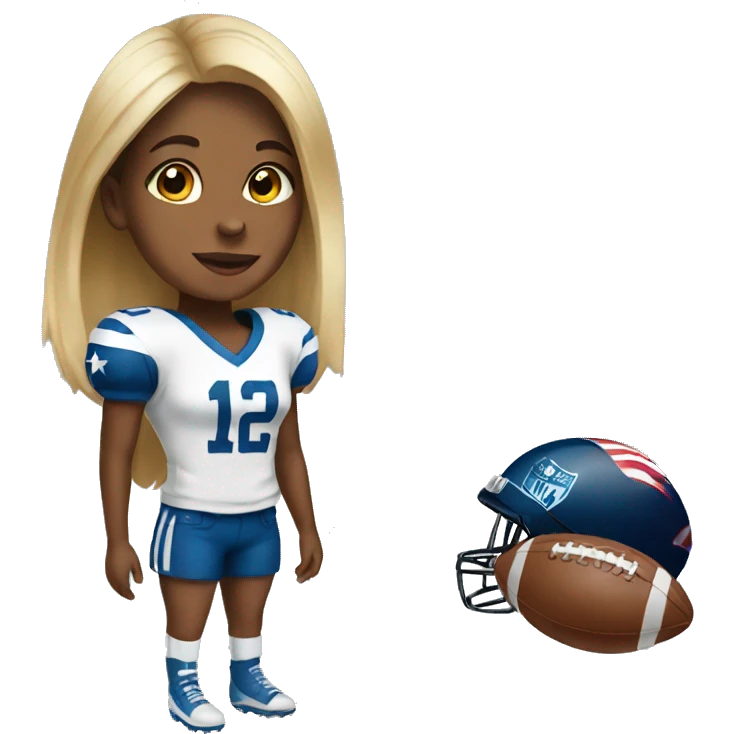 girl with american footbal emoji