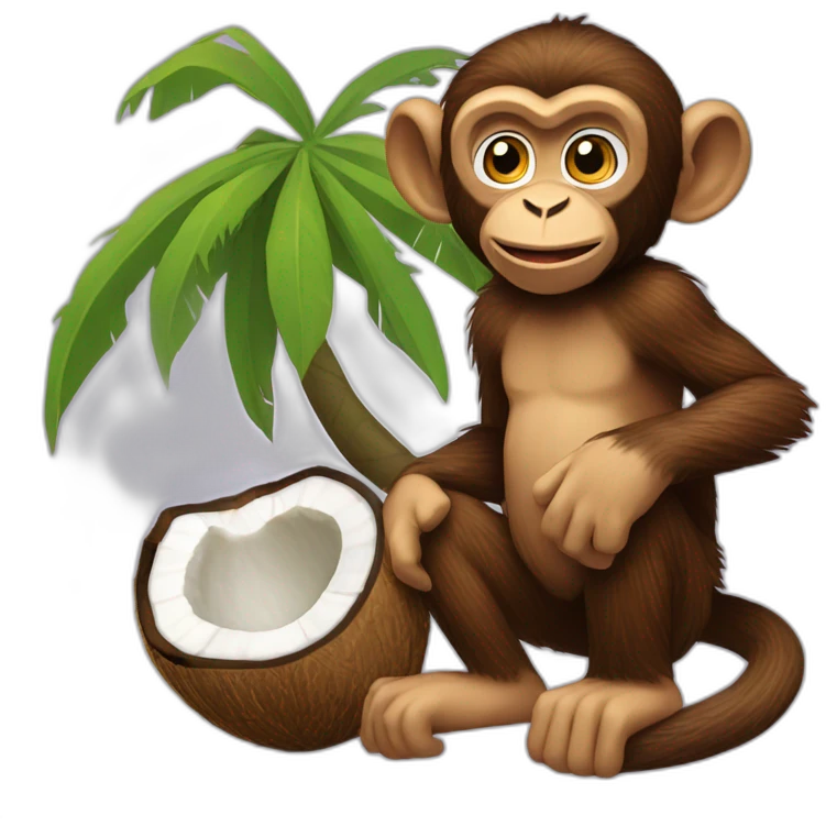 Coconut monkey pc Gamer emoji