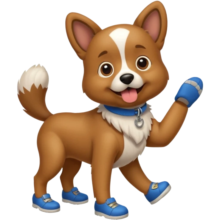 dog wearing shoes emoji